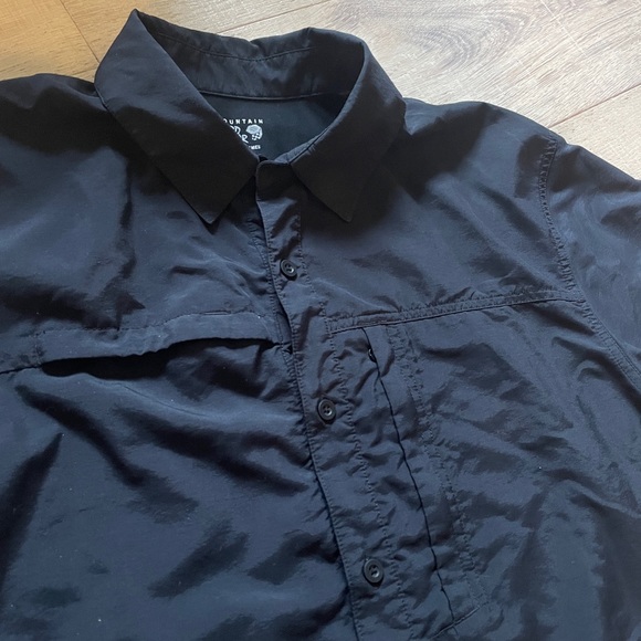 Mountain Hardwear Button Front Shirt Mens Large Black - Picture 2 of 5